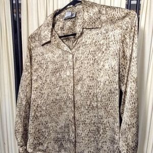 Silk snake print shirt